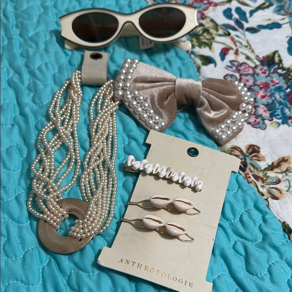 Anthropologie 3 piece accessories plus Free People sunglasses 🕶️ nwt